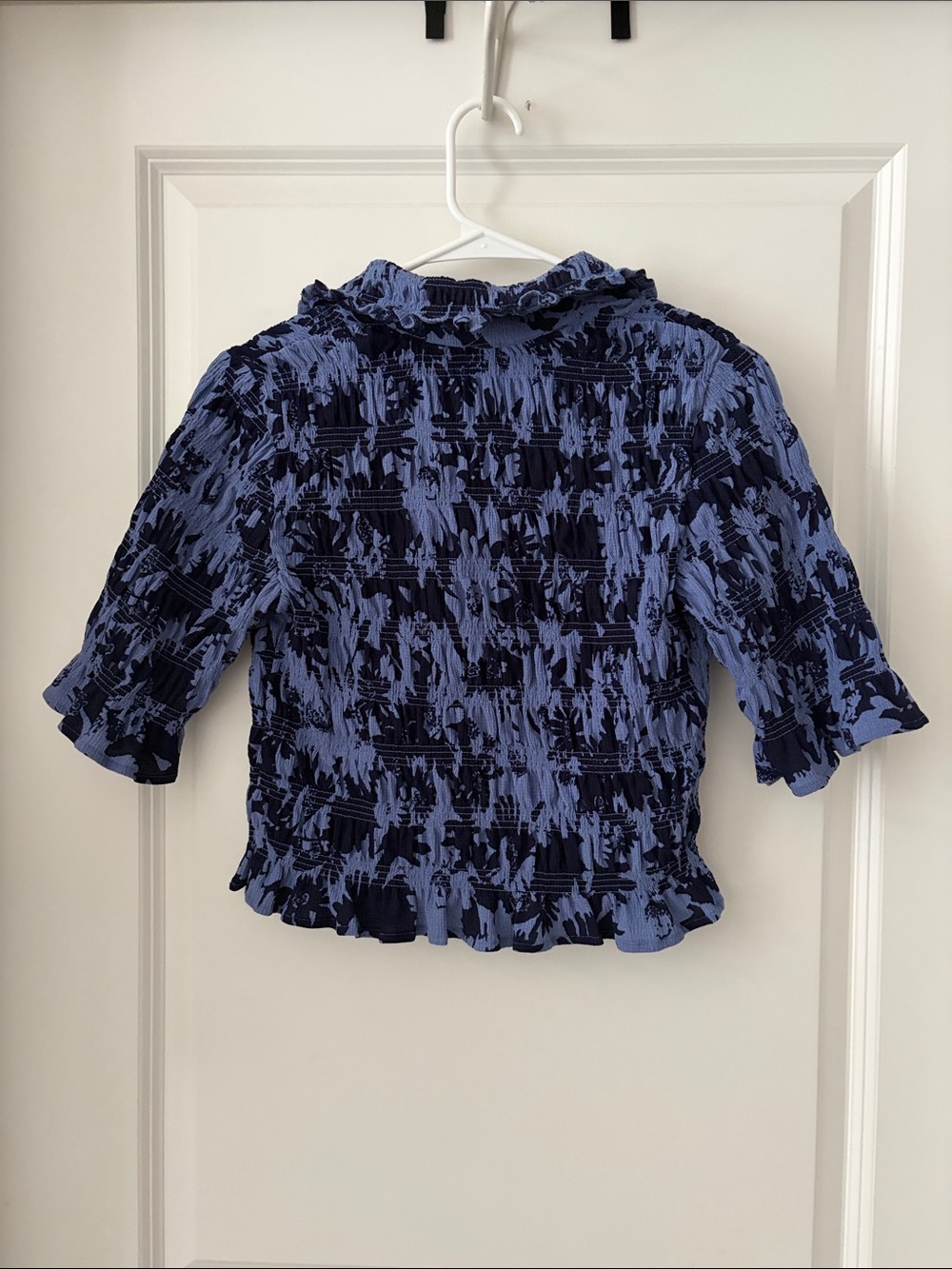 Maeve Texture Button-Front Short Sleeve Top - Picture 3 of 3